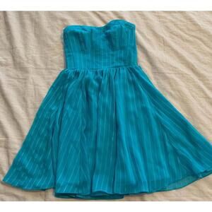 Guess Teal Strapless Dress